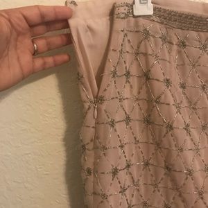 Pink skirt with crystal beads